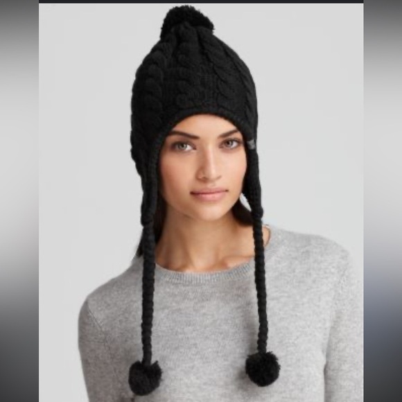 The North Face Black Cable Knit Earflap Hat - Picture 10 of 10